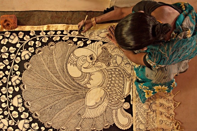Kalamkari craft by Asha Handicrafts artisans